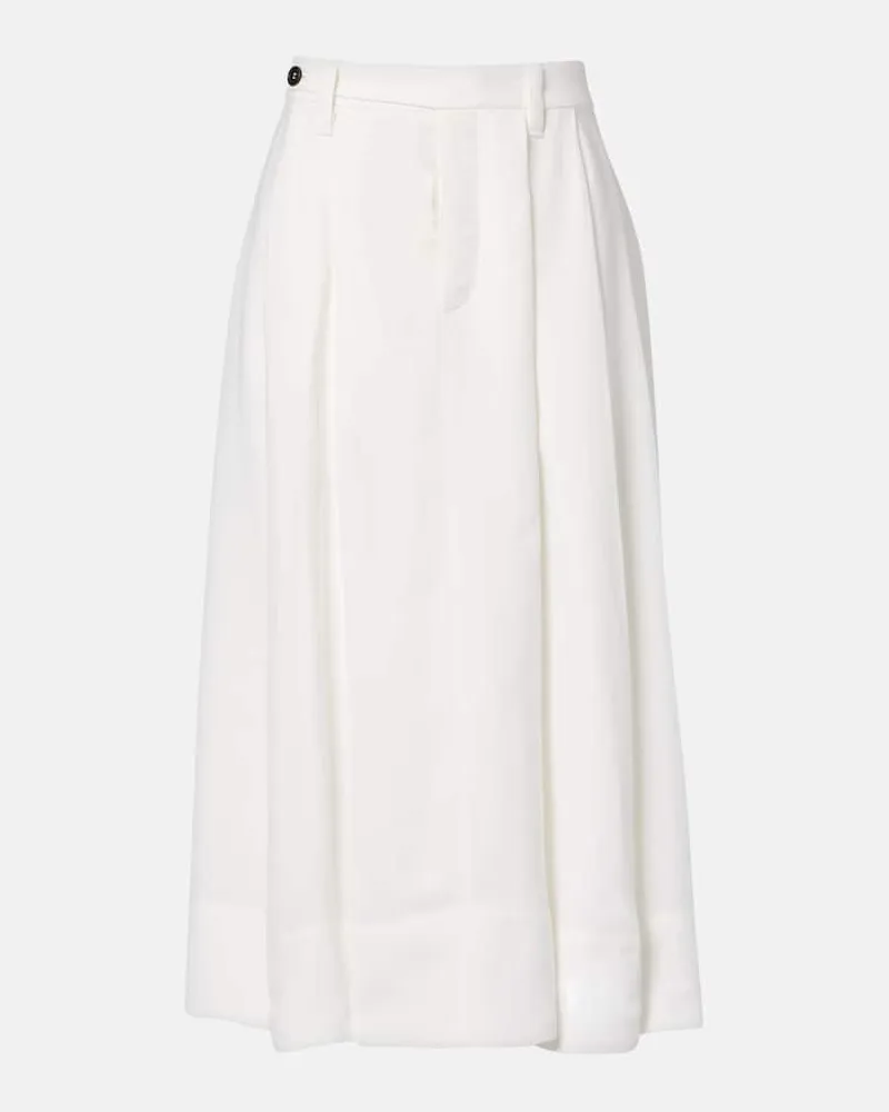 Brunello Cucinelli Mid-Rise-Midirock Weiß