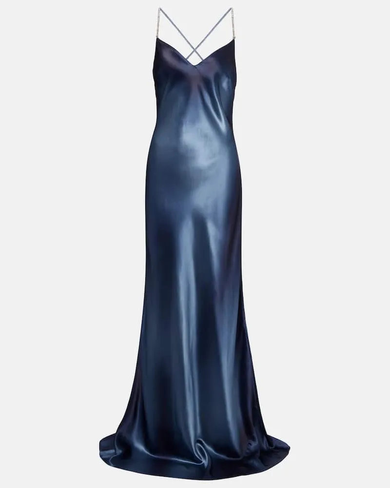 Ralph Lauren Robe Autumn mit Kristallen Blau