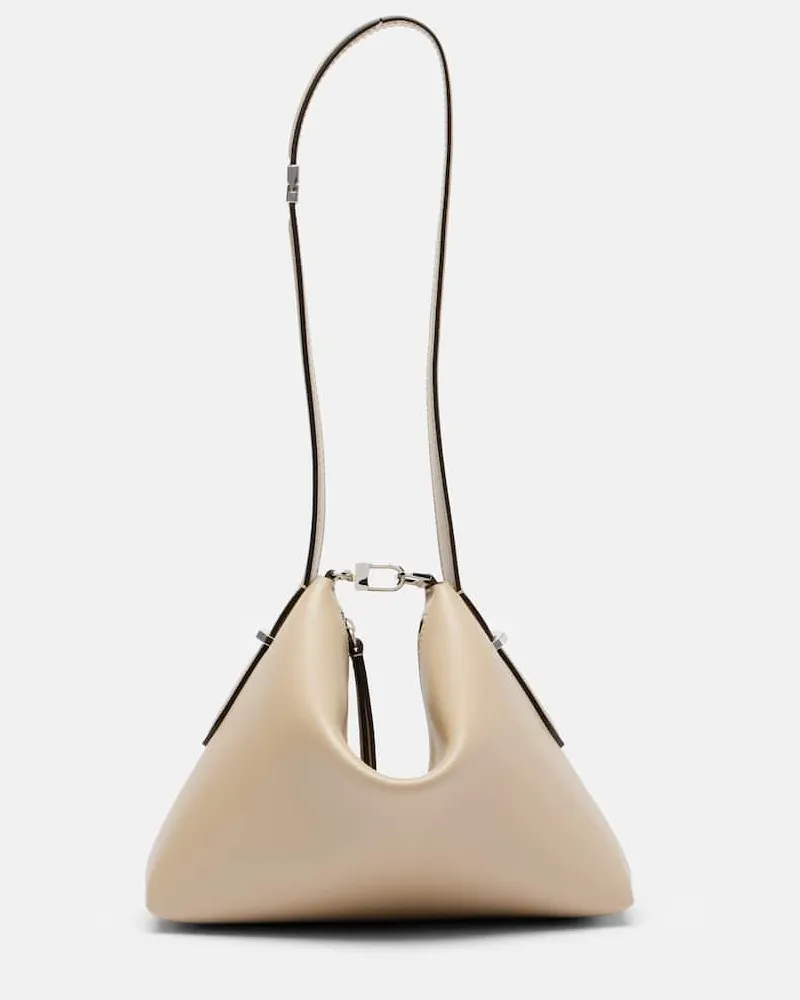 Totême Clutch Scoop Mini aus Leder Beige