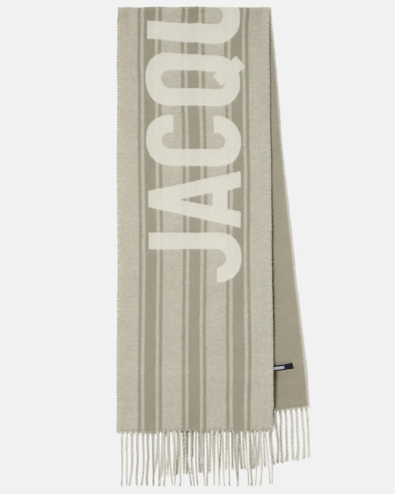 Jacquemus Schal aus Schurwolle Grau