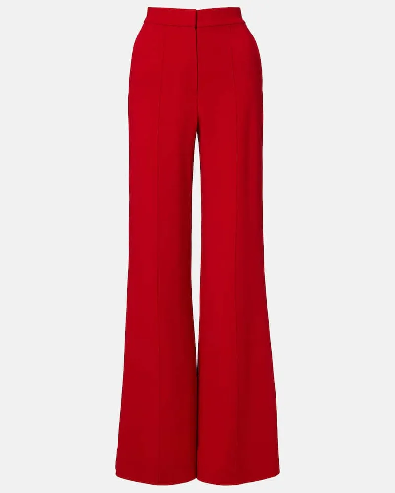 Elie Saab High-Rise-Schlagose aus Cady Rot