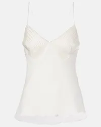 Max Mara Bridal Top Opache aus Seiden-Georgette Weiss