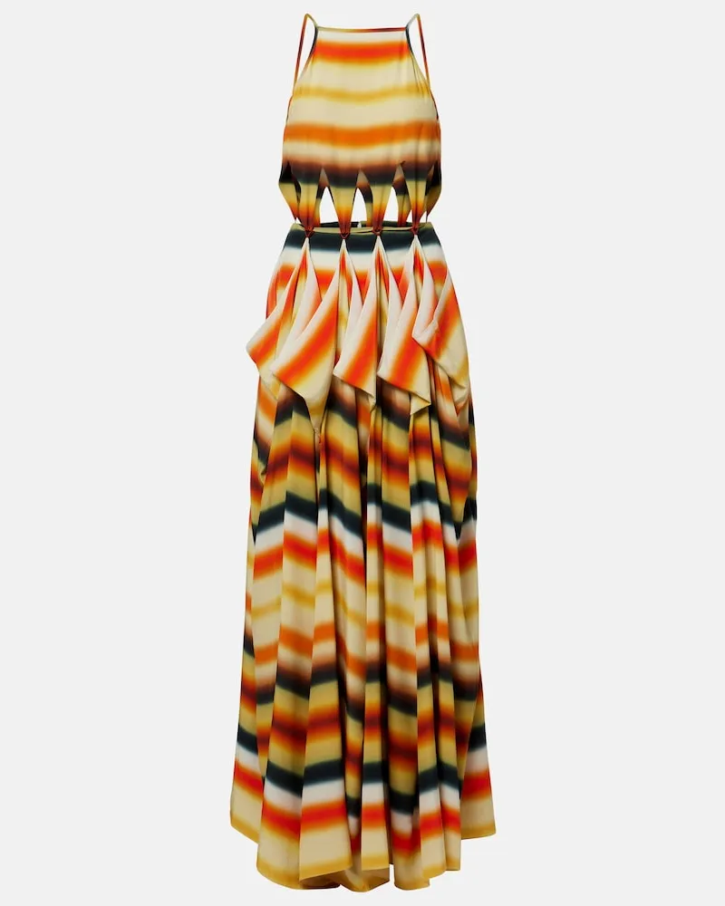 Loewe Paula's Ibiza Maxikleid aus Seide Multicolor