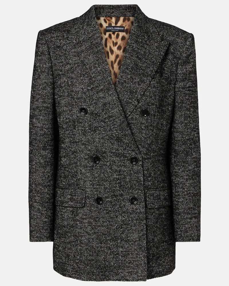 Dolce & Gabbana Jacke aus einem Wollgemisch Grau