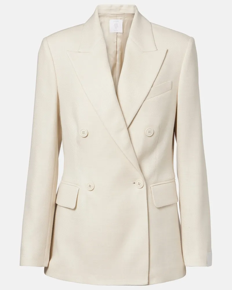 Eleventy Blazer aus einem Wollgemisch Weiß