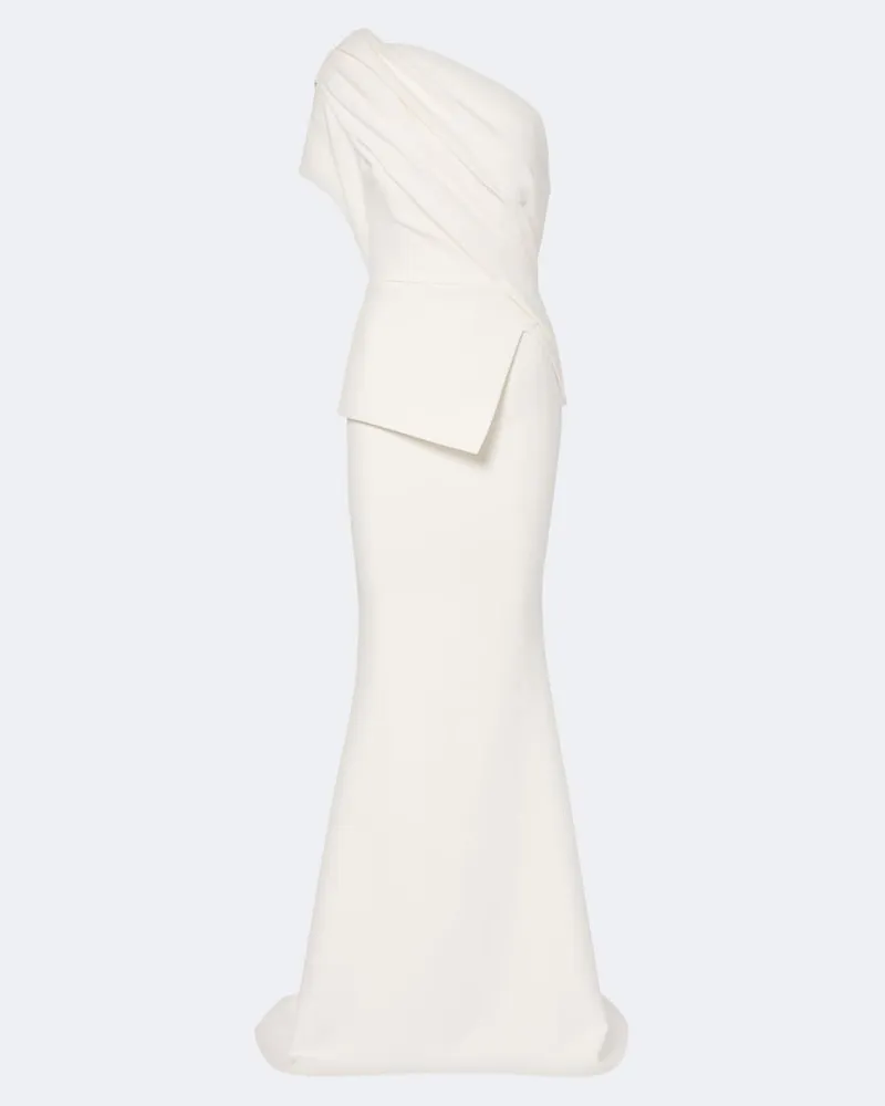 Safiyaa Robe Elyna aus Crêpe Weiß