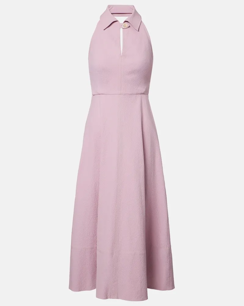 Veronica Beard Midikleid Mackey aus einem Baumwollgemisch Rosa