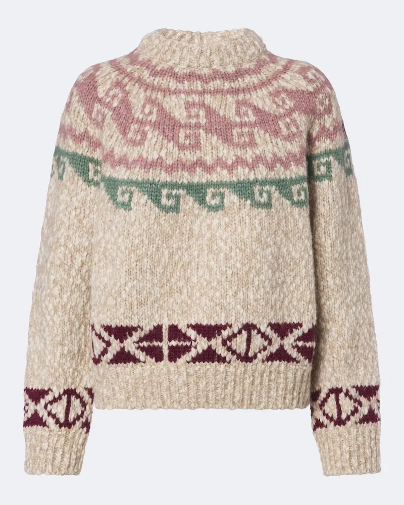 Moncler Pullover aus einem Woll- und Alpakagemisch Beige