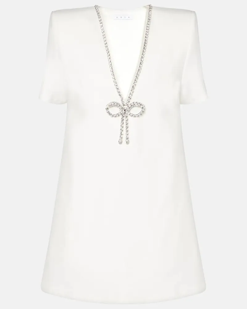 Area Verziertes Minikleid Weiß