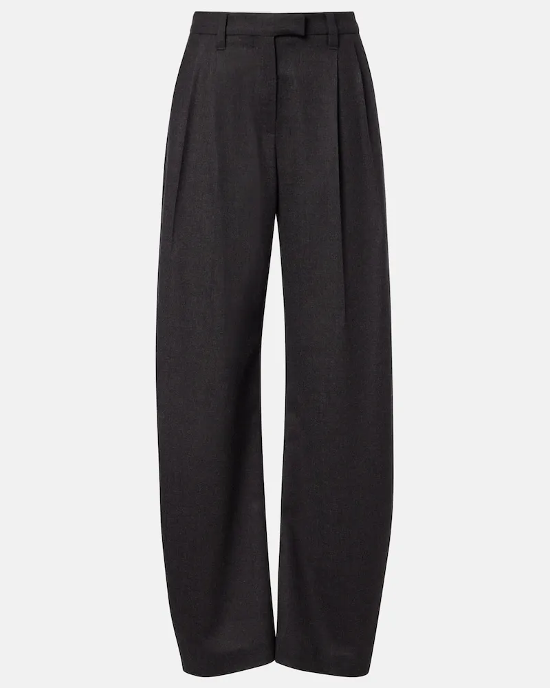 Brunello Cucinelli Weite Hose aus Schurwolle Grau