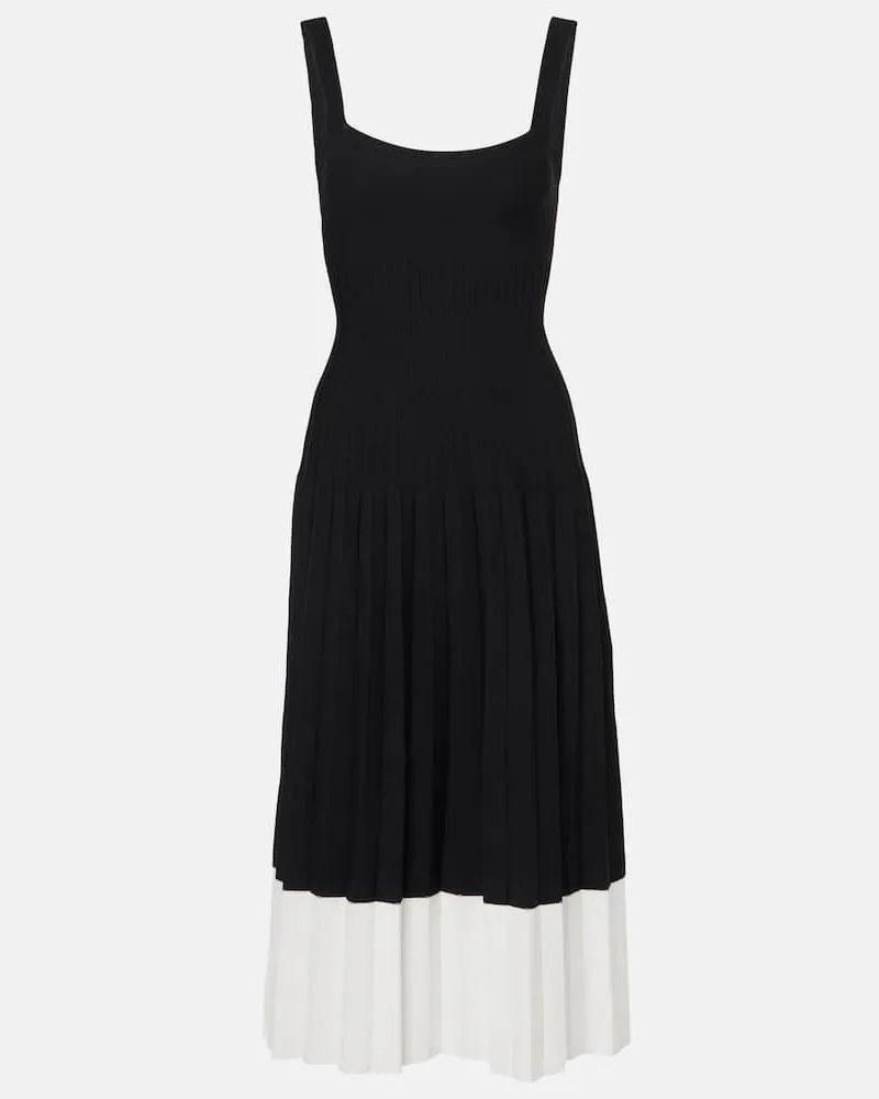 STAUD Midikleid Ellison aus Strick Schwarz