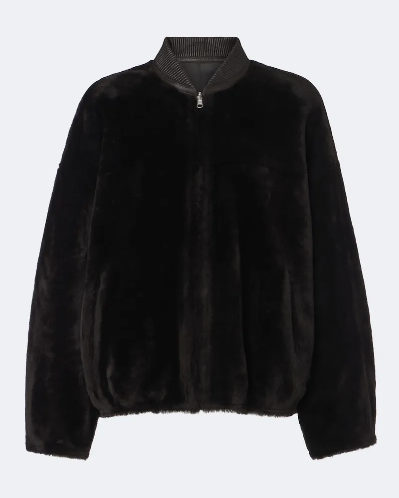 Arma Wendbare Bomberjacke Violet aus Shearling Braun