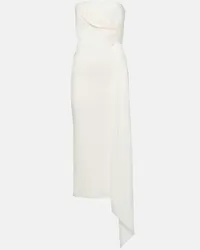 Alex Perry Bridal Midikleid aus Crepe Weiss