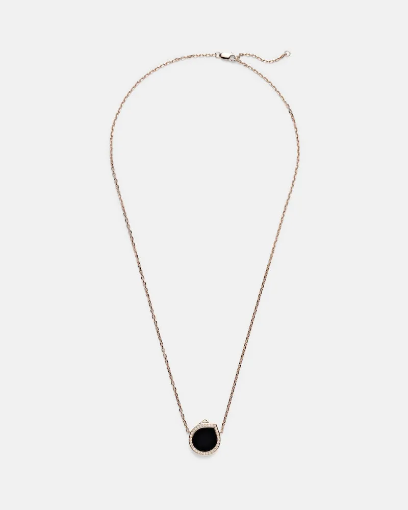 Repossi Halskette Antifer aus 18kt Roségold mit Diamanten und Onyx Multicolor