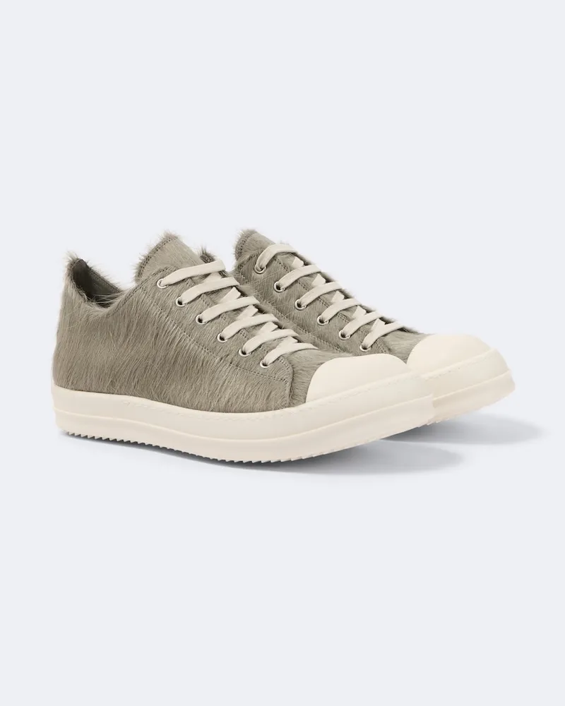 Rick Owens Sneakers Low Sneaks aus Kalbshaar Grau