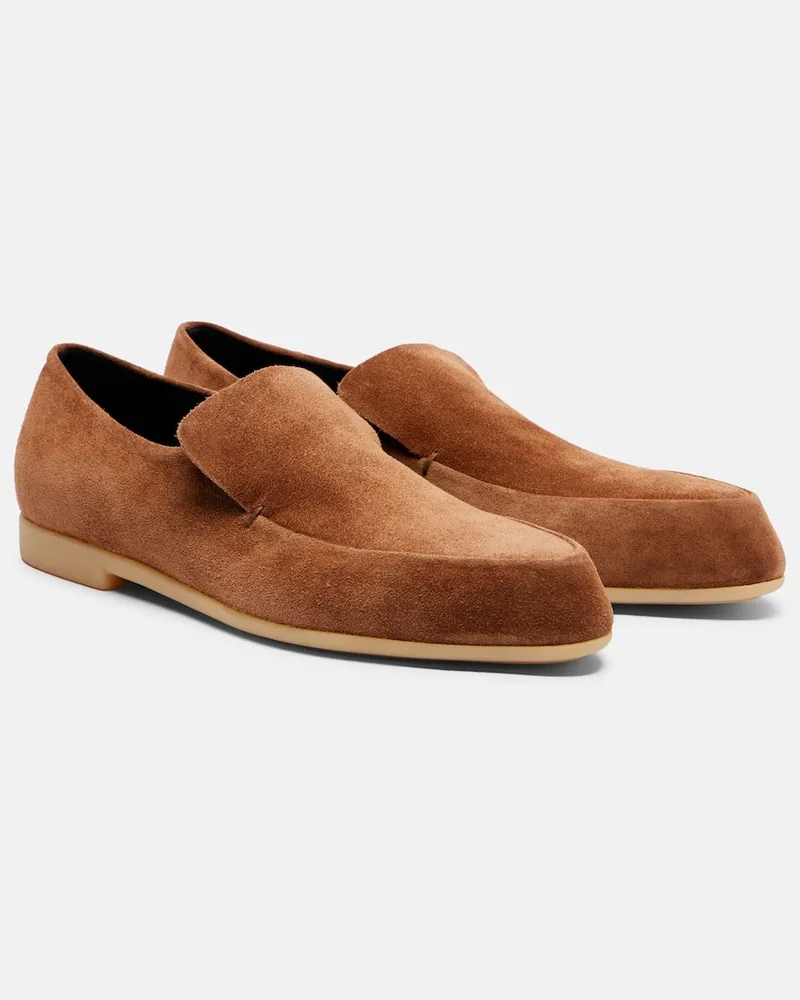 Jil Sander Loafers aus Veloursleder Braun