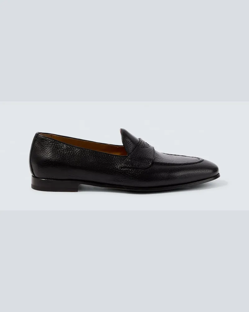 Kiton Loafers aus Leder Schwarz