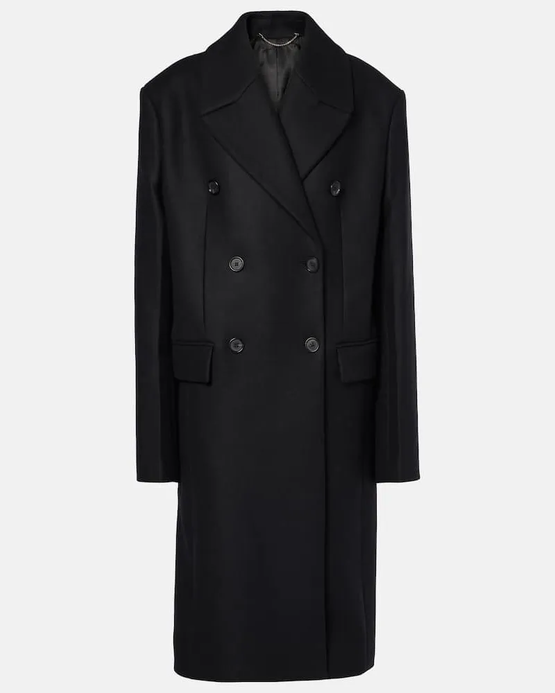 Totême Cabanjacke aus einem Wollgemisch Schwarz