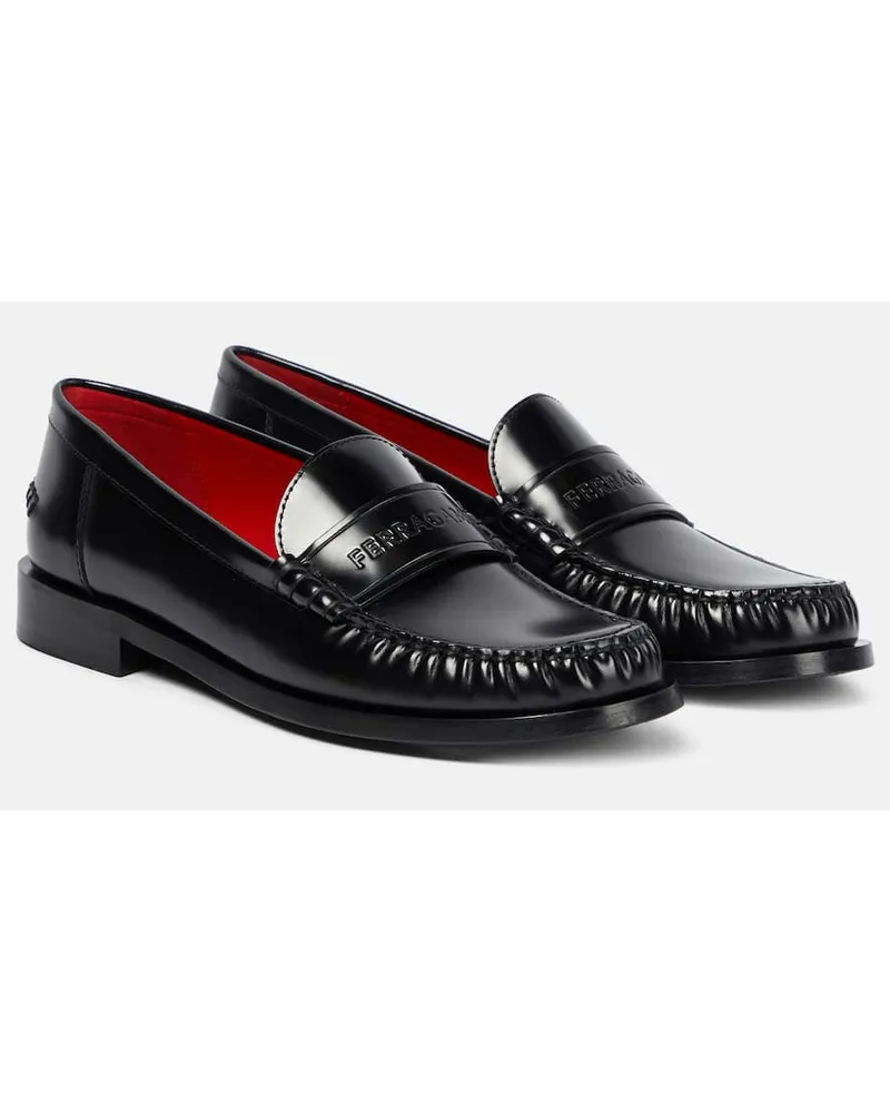 Ferragamo Loafers Irina aus Leder Schwarz