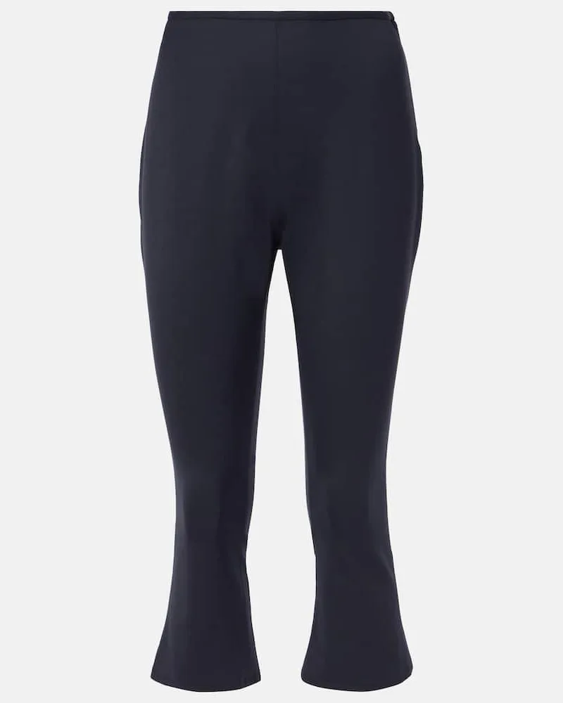 Alessandra Rich Caprihose aus einem Wollgemisch Blau