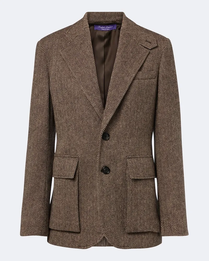 Ralph Lauren Blazer Preston II aus Tweed Braun