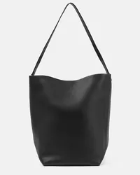 The Row Tote Hook NS Large aus Leder Schwarz