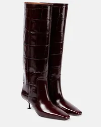 Paris Texas Stiefel Bettina 55 aus Lackleder Burgund