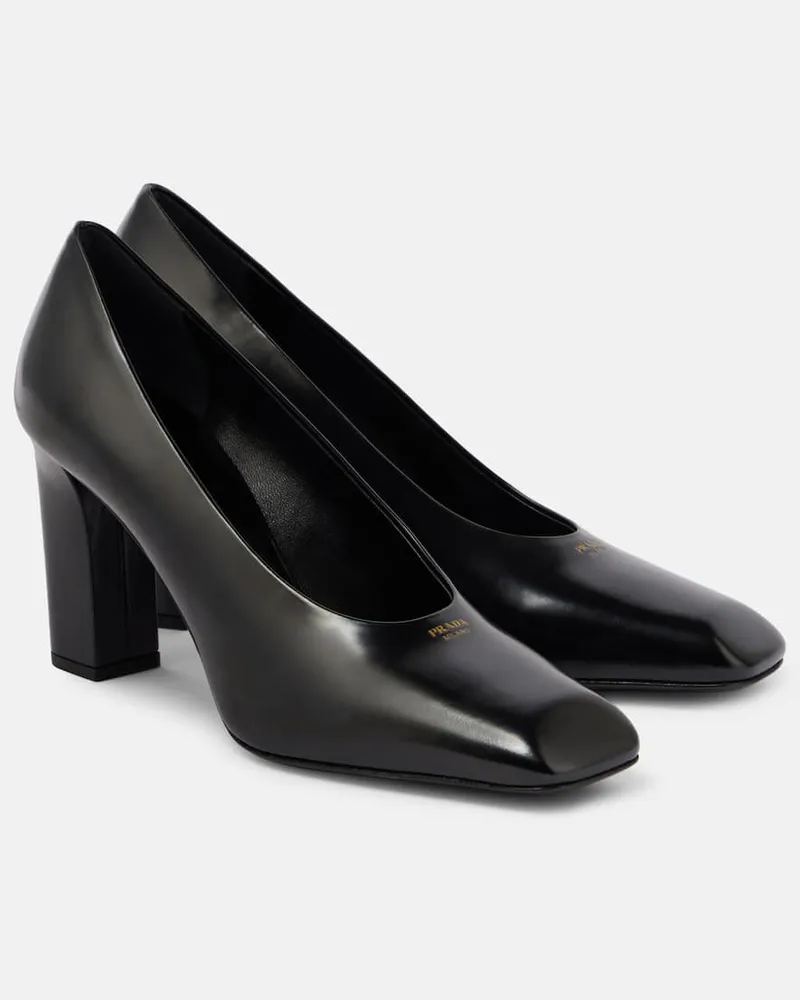 Prada Pumps 85 aus Leder Schwarz