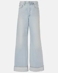 AGOLDE High-Rise Wide-Leg Jeans Dame Blau