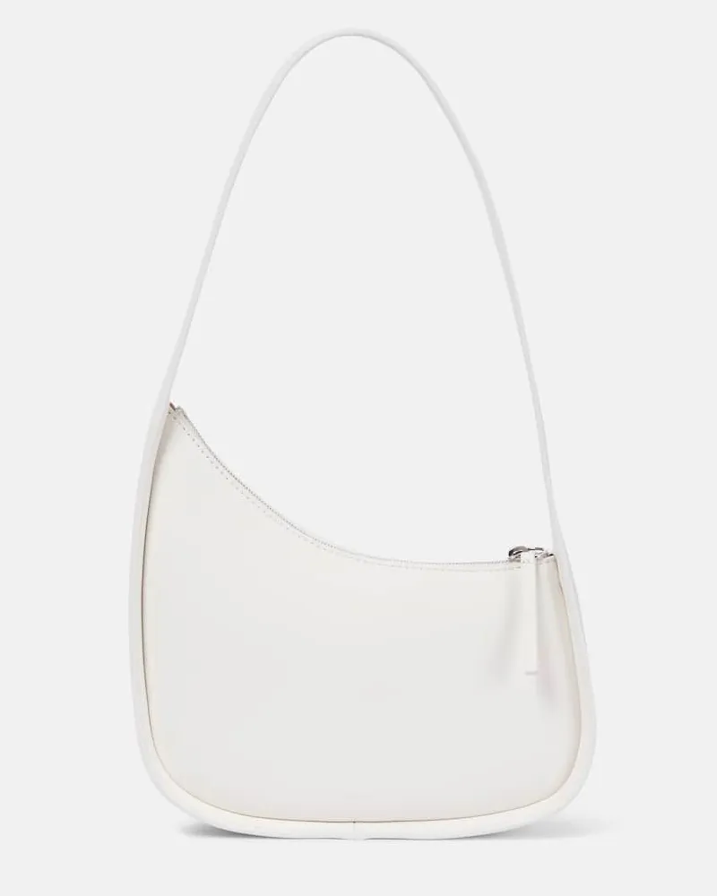 The Row Schultertasche Half Moon aus Leder Weiß