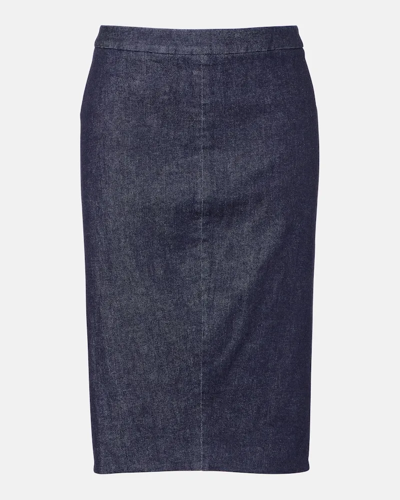 Tom Ford High-Rise-Bleistiftrock aus Denim Blau