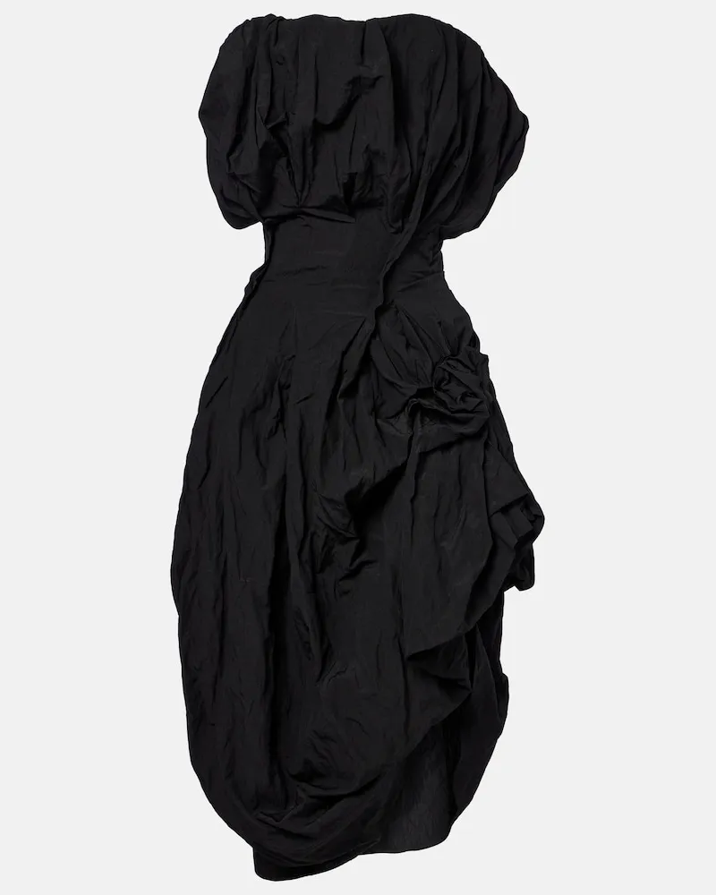 Magda Butrym Cocktailkleid aus einem Baumwollgemisch Schwarz