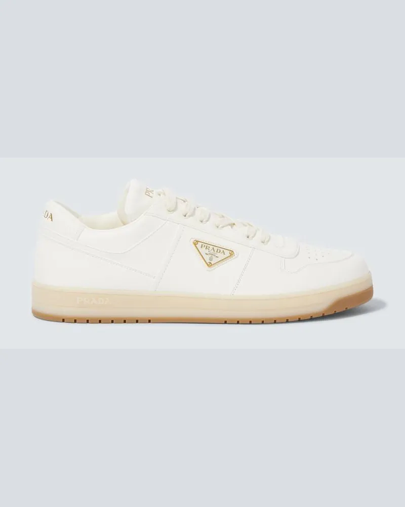 Prada Sneakers Downtown aus Leder Weiß