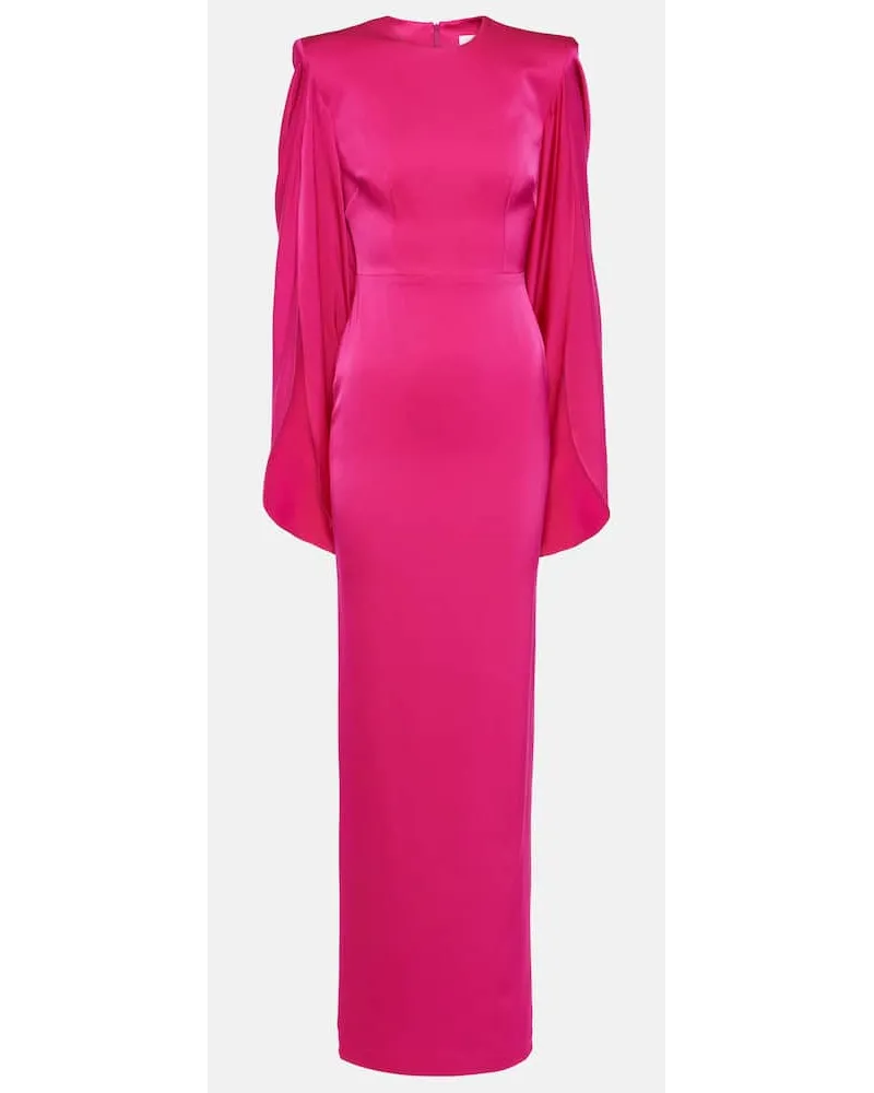 Alex Perry Robe aus Satin Pink