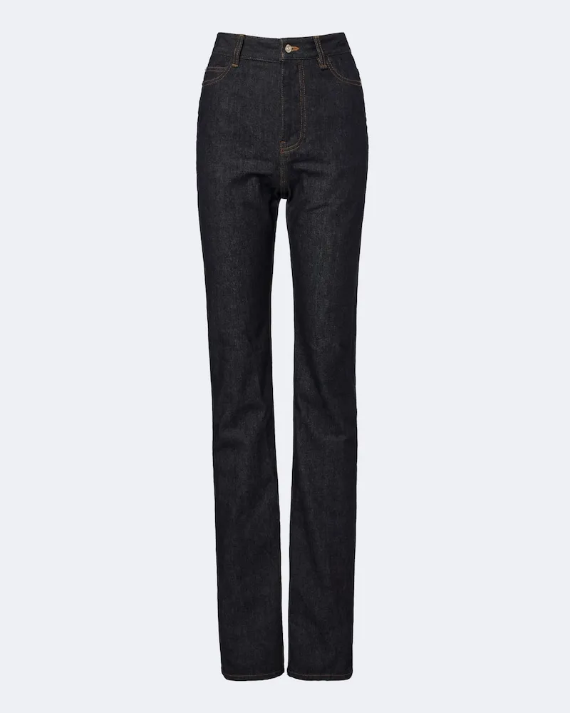 Balenciaga High-Rise Slim Jeans Blau