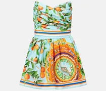 Bedrucktes Bustier-Kleid Taormina aus Baumwolle