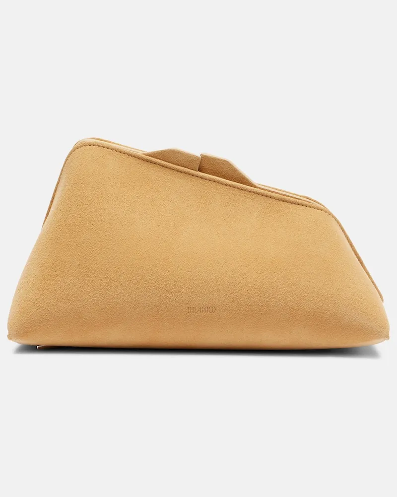 ATTICO Clutch 8.30 PM aus Veloursleder Beige