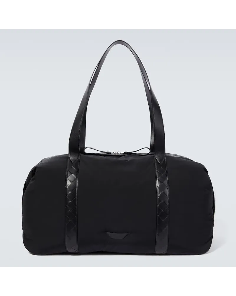 Bottega Veneta Weekender mit Leder Schwarz