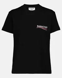 Balenciaga T-Shirt aus Baumwolle Schwarz