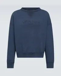 Maison Margiela Sweatshirt aus Baumwoll-Jersey Blau