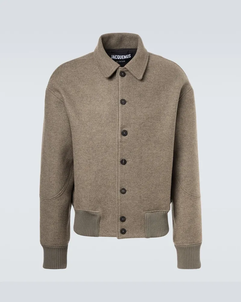 Jacquemus Blouson aus Schurwolle Grün