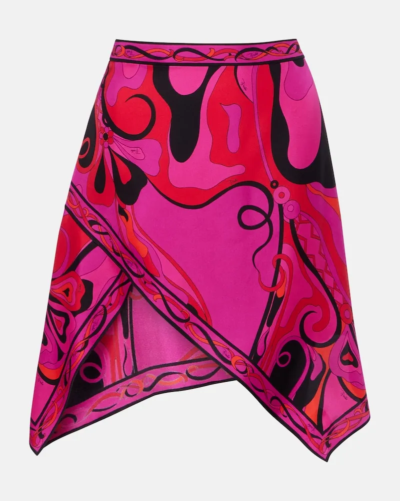 Emilio Pucci Minirock Orchidee aus Seiden-Twill Violett