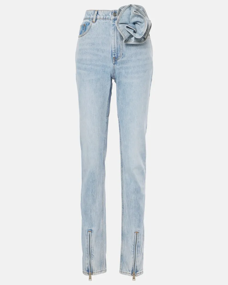 Area High-Rise Straight Jeans Blau