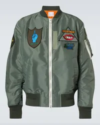 Sacai X Mark Gonzales Bomberjacke aus Twill Gruen