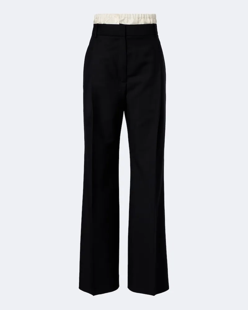 Róhe Róhe Hose aus Wolle und Mohair Schwarz