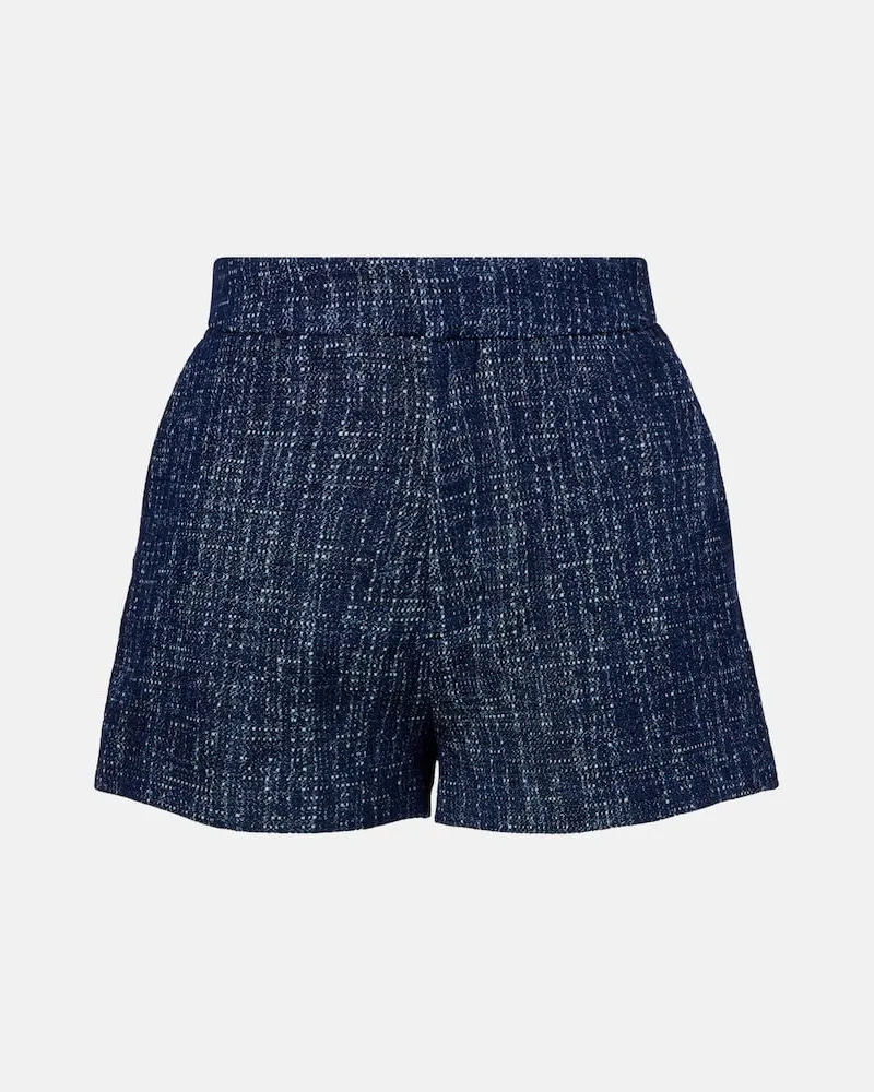 Frame Denim Shorts aus Baumwoll-Tweed Blau