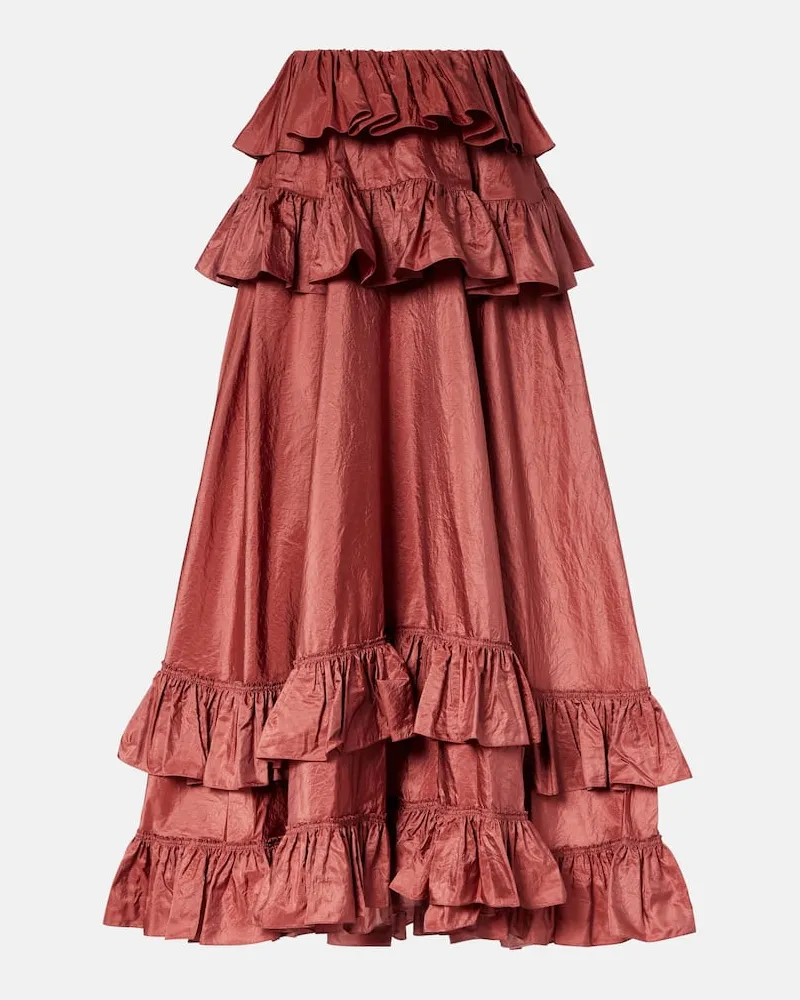 Chloé Chloé Maxirock aus Seidentaft Rosa