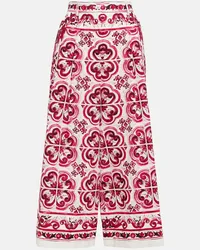 Dolce & Gabbana Bedruckte Culottes aus Baumwollpopeline Multicolor