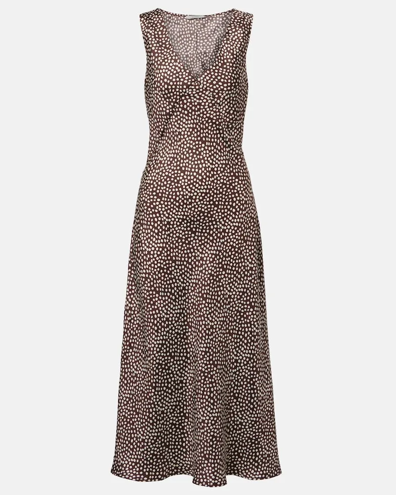 ASCENO Slipdress Provence aus Seiden-Twill Braun