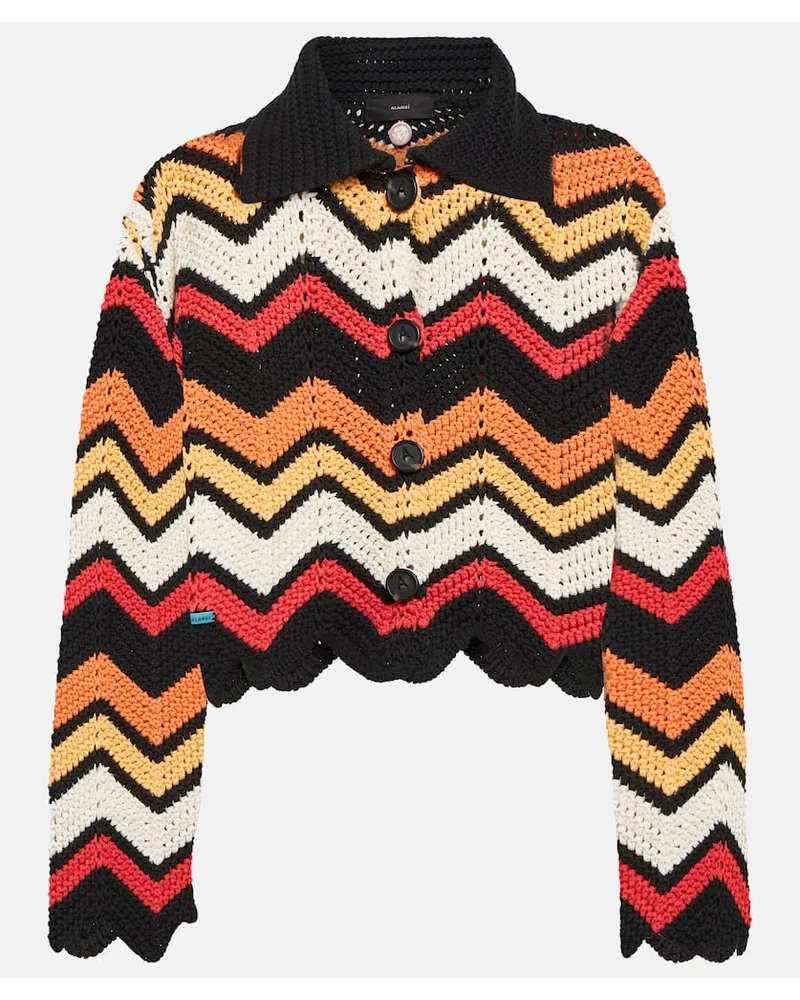 Alanui Cardigan Kaleidoscopic Chevron Multicolor